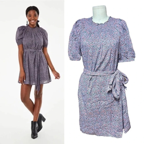Roller Rabbit Natal Ainsley Dress Black Floral Size Large‎ - Picture 1 of 12